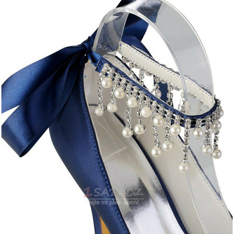 Pearl drahokamu vysoké podpatky svatební družička boty svatební vysoké podpatky - Strana 2
