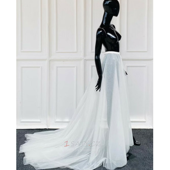Odnímatelná svatební sukně Dlouhá tylová sukně s rozparkovanou tylovou sukní s vlečkou - Strana 2