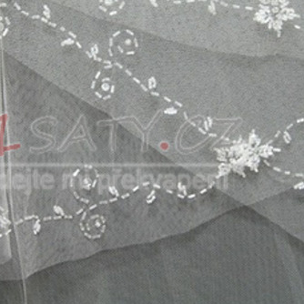 Svatební závoj Multi Layer Edge perla dekorace Chic Spring - Strana 3