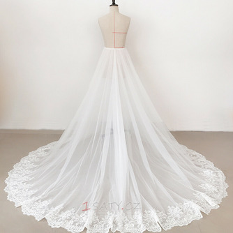 Odnímatelné svatební šaty tylová sukně Odnímatelné krajkové gázové šaty s dlouhým ocasem - Strana 4