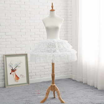 Bílá krajková spodnička, spodní sukně s nastavitelnou délkou, cosplay společenské šaty spodnička, spodnička Lolita - Strana 3