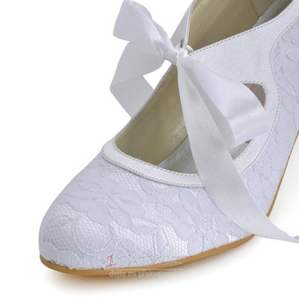 Bílé krajkové krajkové svatební boty a vysoké podpatky vysoké podpatky pro družičku - Strana 4