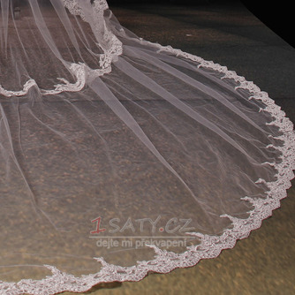 Svatební závoj Multi Layered Ceremonial Cold Lace Long Tissue Lace - Strana 5