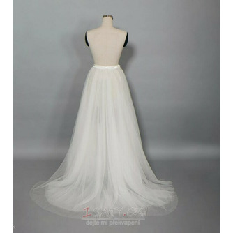 4 vrstvy tylové sukně Odnímatelný vlečný tylový odnímatelný Svatební overskirt Odnímatelná svatební sukně - Strana 2
