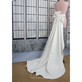 Odnímatelný vláček s mašlí Svatební vláček Svatební sukně samostatná sukně Saténová Svatební odnímatelná vlečka - Strana 2