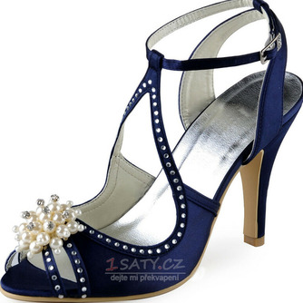 Jehlové svatební boty drahokamové sandály svatební boty princezny hedvábné svatební boty - Strana 2