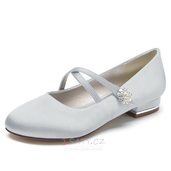Svatební balerínky s kulatou špičkou Elegantní společenské boty pro svatební párty Denní svatební boty - Strana 12