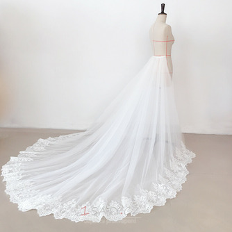 Odnímatelné svatební šaty tylová sukně Odnímatelné krajkové gázové šaty s dlouhým ocasem - Strana 1