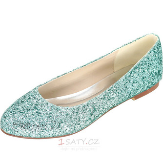 Sequin ploché dámské boty stříbrné svatební boty družičky boty těhotné ženy svatební boty - Strana 1