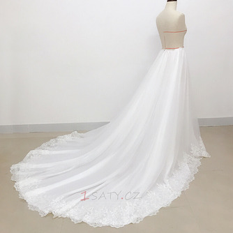 Odnímatelné svatební šaty tylová sukně Odnímatelné krajkové gázové šaty s dlouhým ocasem - Strana 3