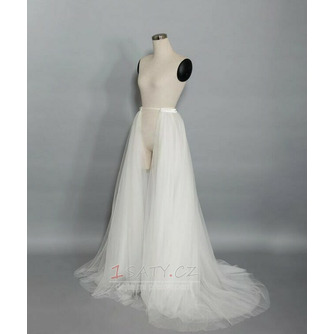 4 vrstvy tylové sukně Odnímatelný vlečný tylový odnímatelný Svatební overskirt Odnímatelná svatební sukně - Strana 3