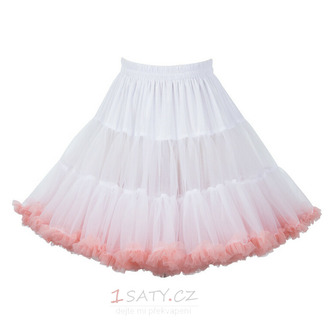 Růžová elastická spodnička s nafouknutým tylem v pase, princezna Balet Dance Pettiskirts Lolita Cosplay, Rainbow Cloud Krátká tutu sukně 45 cm - Strana 5