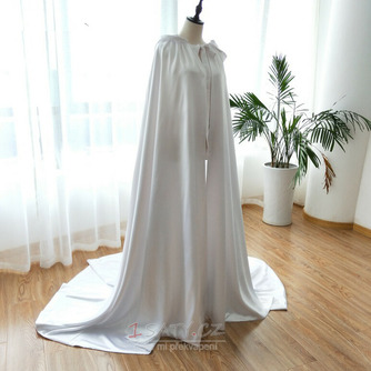 Svatební šál dlouhý barevný saténový kabát s kapucí nevěsty - Strana 4