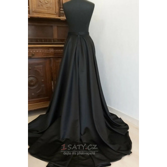 Odepínací zavinovací svatební sukně Černá dlouhá sukně s kapsami Svatební sukně na zakázku - Strana 4