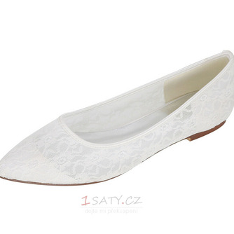 Transparentní duté krajky elegantní čerpadla banket svatební ploché boty ženy - Strana 2