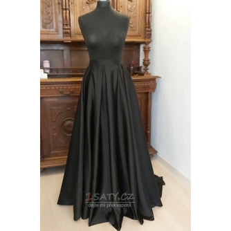 Odepínací zavinovací svatební sukně Černá dlouhá sukně s kapsami Svatební sukně na zakázku - Strana 1