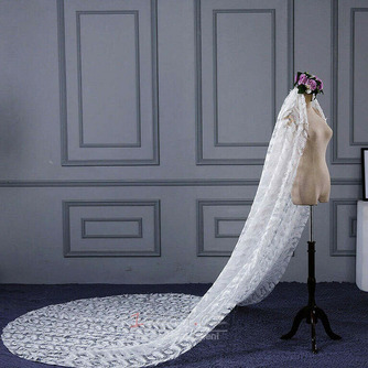 Svatební závoj v barvě Ivory 3m Péřová svatební doplňky Závoj Fantastický svatební závoj - Strana 3