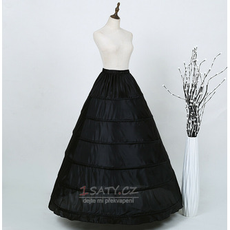 Šest ocelových kroužků elastický pas zvýšení spodnička černá a bílá barva svatební šaty spodnička - Strana 5