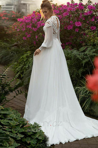 Prohlédnout Dlouhý Přírodní pas Elegantní Nášivky Svatební šaty - Strana 2