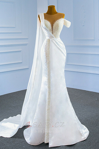 Přirozeného pasu Bez rukávů Luxusním Drobounký Svatební šaty - Strana 1