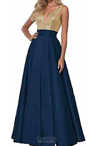 Prodej S hlubokým výstřihem V-krk A-Čára Elegantní Večerní šaty - Strana 3