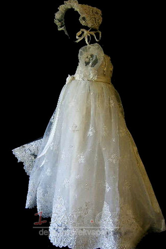 Vysoká krytina Drobounký Vysoký pasu Svatba Krátký rukáv Křest šaty - Strana 2