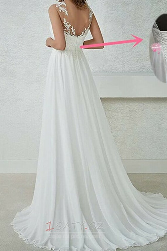 Prodej Bez rukávů Šifón Drahokam Dlouhý Nášivky Svatební šaty - Strana 2
