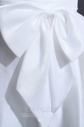 Kolena délka Bez rukávů Bateau Taft Přirozeného pasu Svatební šaty - Strana 6