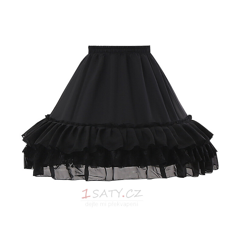 Černo/bílá tylová spodnička Lolita, cosplay spodnička, nadýchaná tylová sukně, nadýchaná spodnička, baletní tutu sukně. 45CM