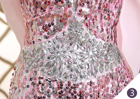 čiré zadní Krystal Dlouhý Střední Náměstí Luxusním Flitry šaty
