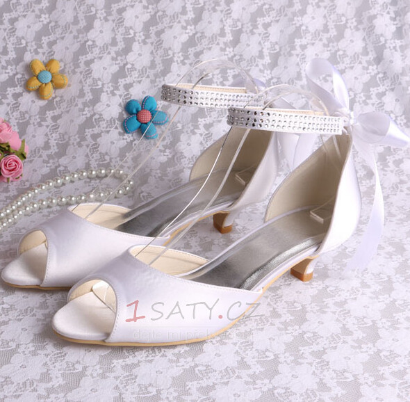 Drahokamová stuha svatební boty rybí ústa banket dámské boty červené boty pro družičku