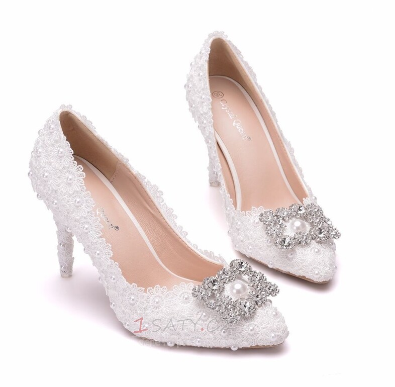 Drahokamu jediné boty svatební boty krajkové party boty