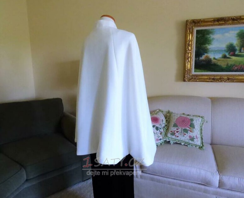 Formální svatební svatební krátký plášť nevěsta teplý plášť