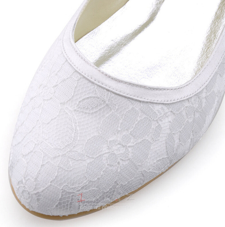 Krajkové svatební boty ploché těhotné ženy svatební boty pohodlné nízké podpatky