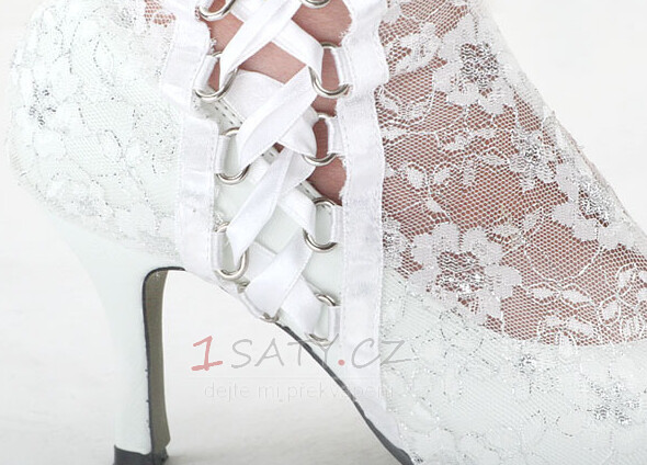 Módní sexy krajkové duté krajkové dámské boty svatební krajkové boty