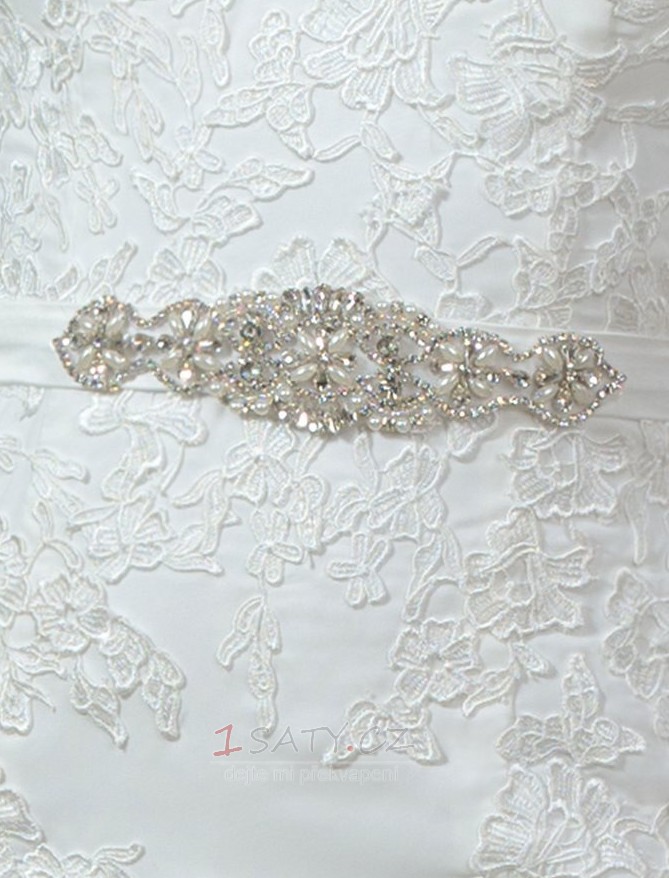 Mořská panna Iluze Lištování Dlouhé rukávy Šik Svatební šaty