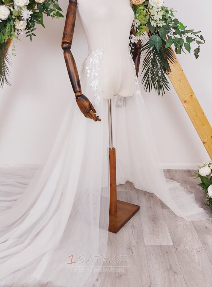 Odnímatelná krajka vlečka Svatební Odnímatelná krajka v pase Vlečka Svatební odnímatelná sukně