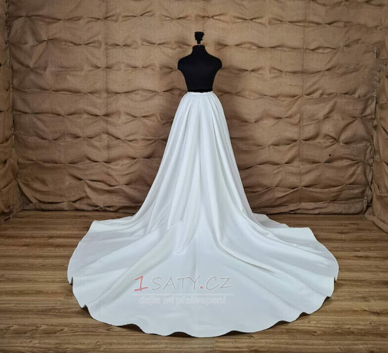Odnímatelná svatební saténová sukně odnímatelná saténová sukně s vlečkou