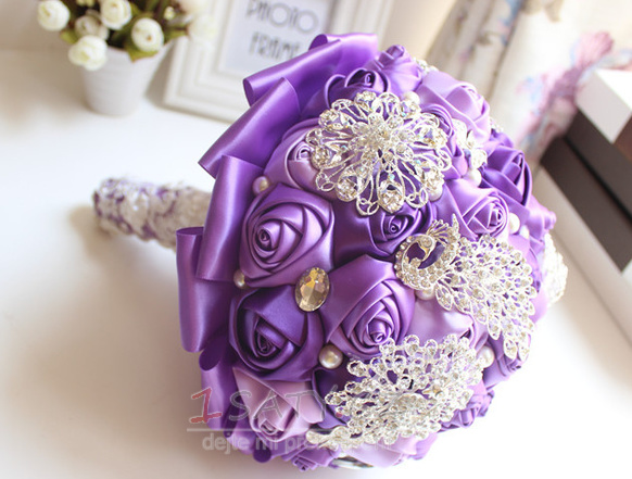 Purple diamanty perla svatební svatební fotografie rozložení výzdoba kreativní hospodářství květiny