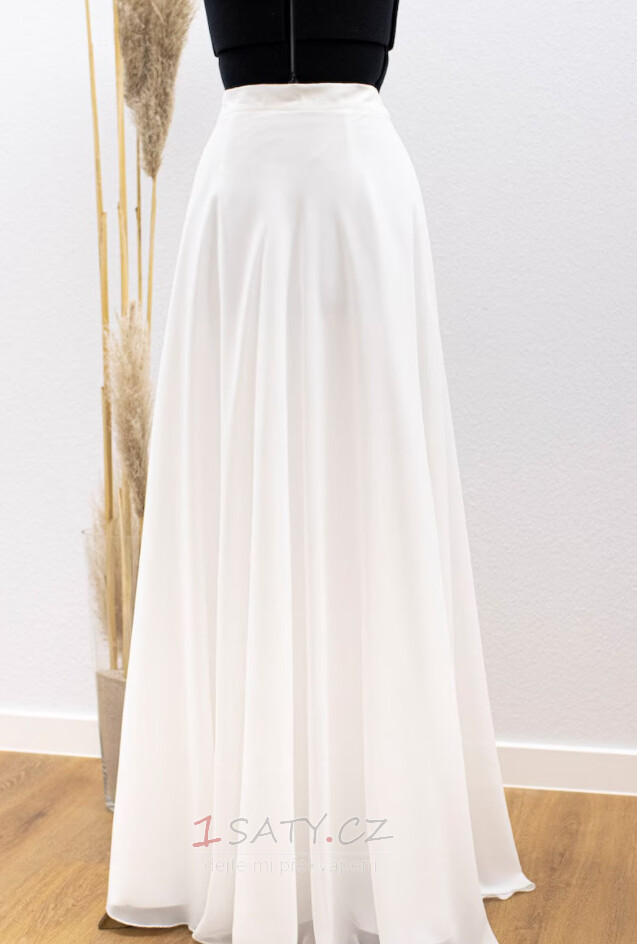 Šifonová sukně dlouhá Jemně splývavá dlouhá sukně Match sukně svatební