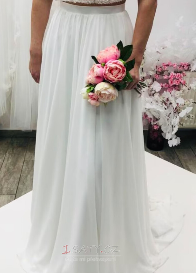Šifonová svatební sukně Svatební sukně samostatná Odnímatelná svatební sukně Odepínací svatební sukně