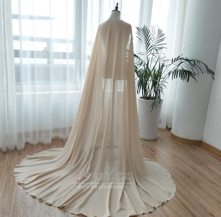Šifónový šátek svatební jednoduchý šátek nevěsta elegantní šál dlouhý 2M