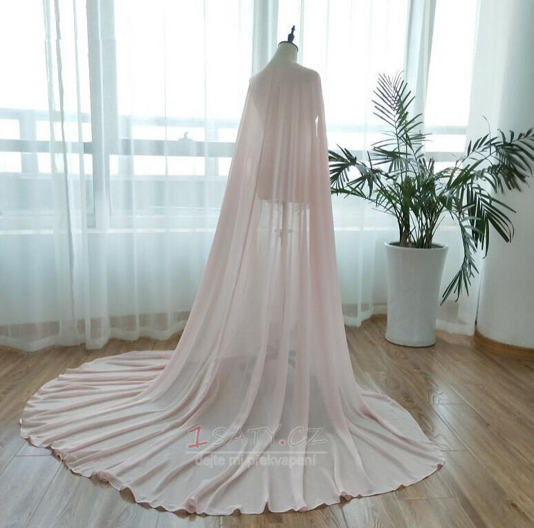 Šifónový šátek svatební jednoduchý šátek nevěsta elegantní šál dlouhý 2M