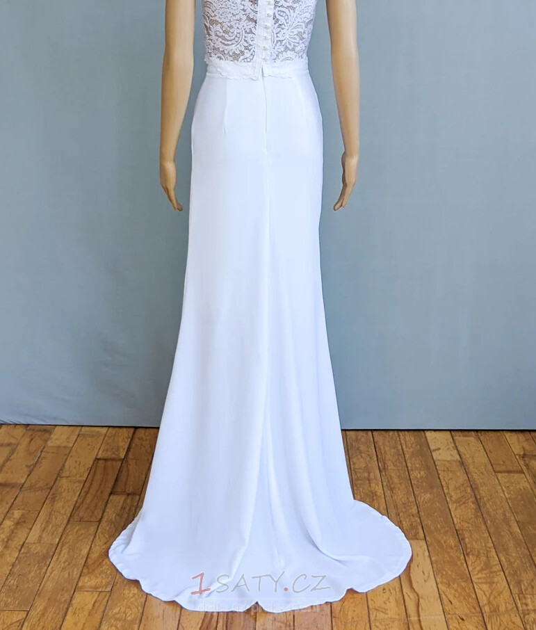 Svatba odděluje Svatební sukně mořské panny vlastní svatební šaty Jednoduché moderní svatební odděluje