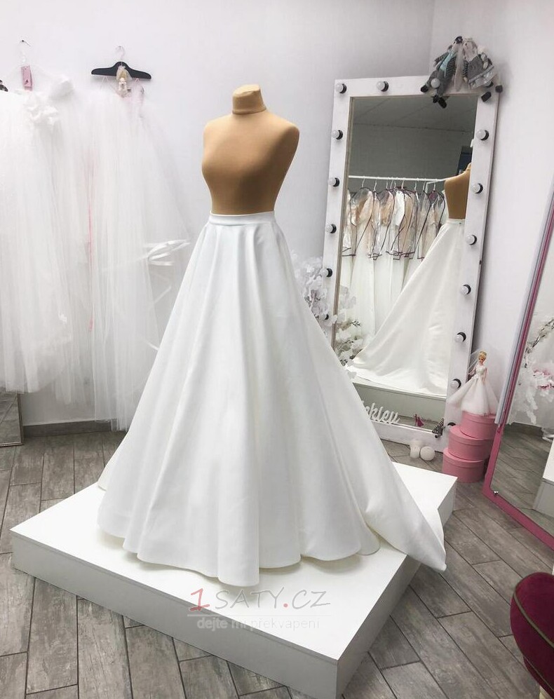 svatební jednoduchá sukně Saténová svatební sukně maxi svatební sukně Svatební sukně se odděluje