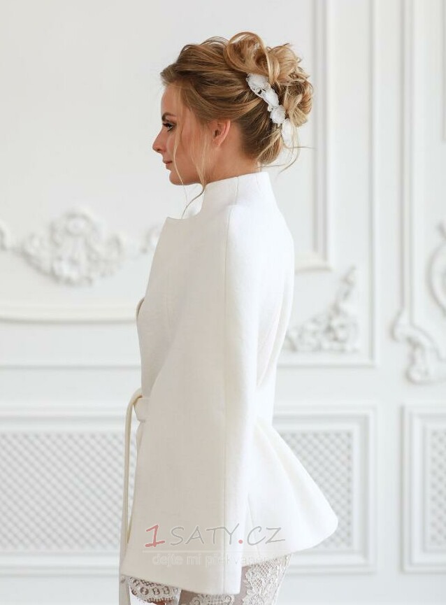 Svatební kabát, Svatební bunda, Svatební kabát, Svatební bunda, Svatební přikrývka, Bílý kabát, Zimní bunda ze slonoviny, Poncho