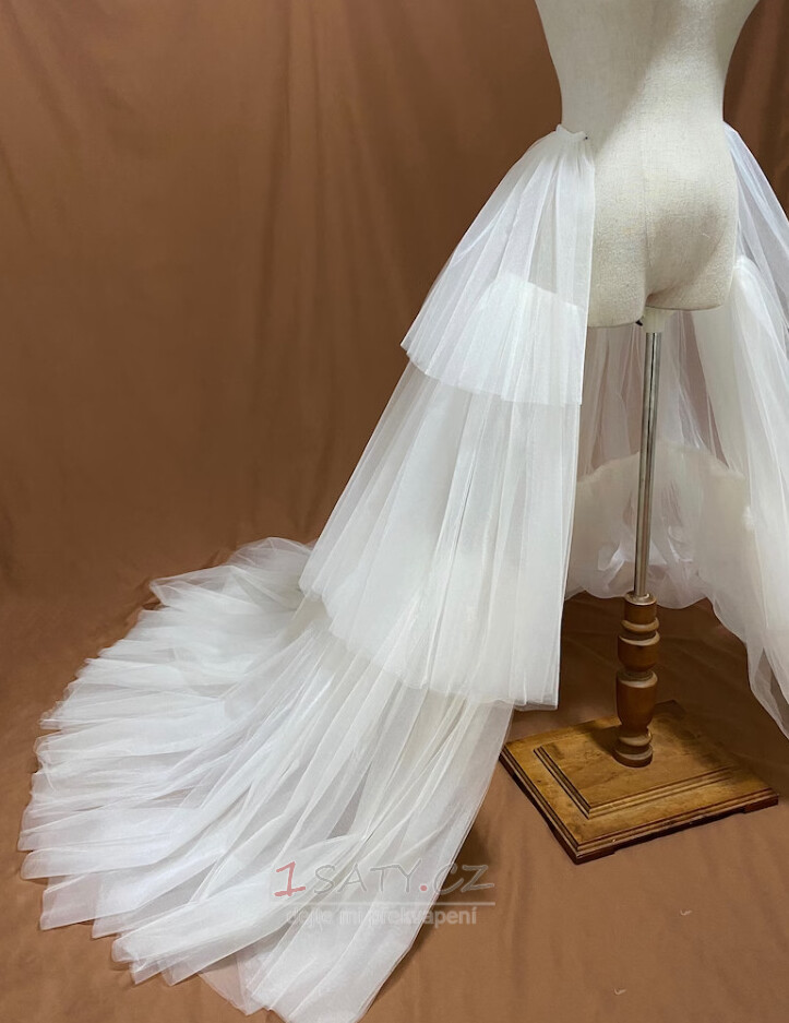 svatební odnímatelná vlečka bridal skirt odnímatelná svatební vlečka svatební overskirt tylová vlečka