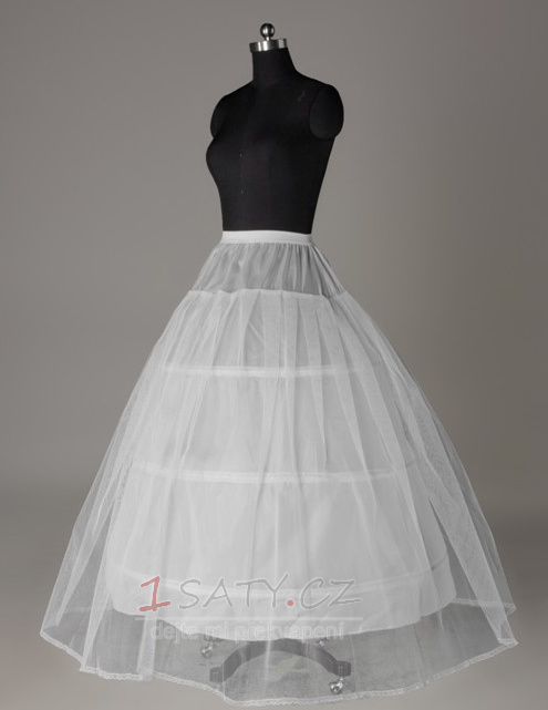 Svatební petticoat Elastický pas Jednoduché tři rámy Perimeter Lace trim