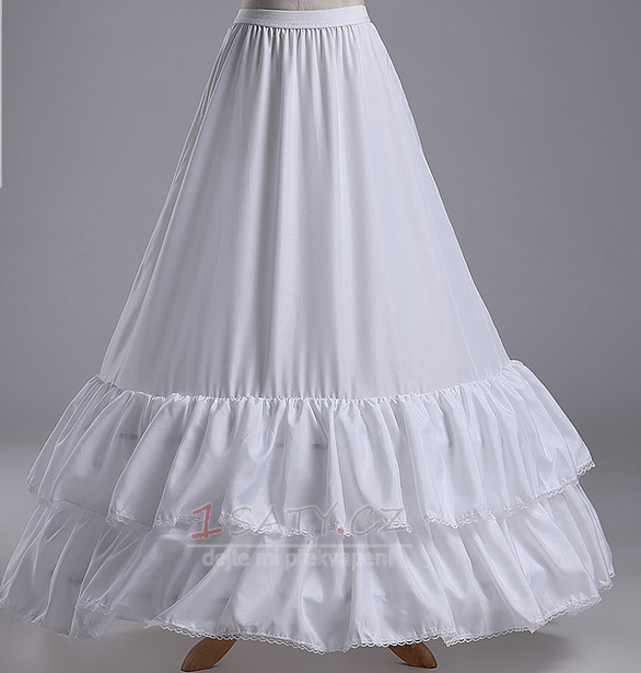 Svatební petticoat Lace trimming Svatební šaty Dlouhá polyesterová taffeta