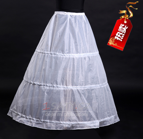 Svatební petticoat Polyester taffeta Jednoduché Tři ráfky Plné šaty